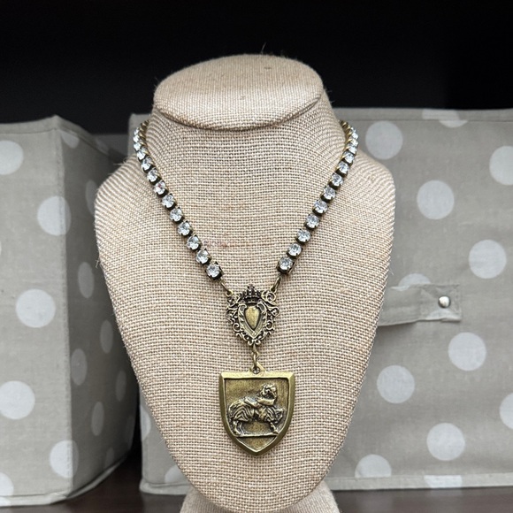 French Kande Jewelry - Brass Pendant Necklace